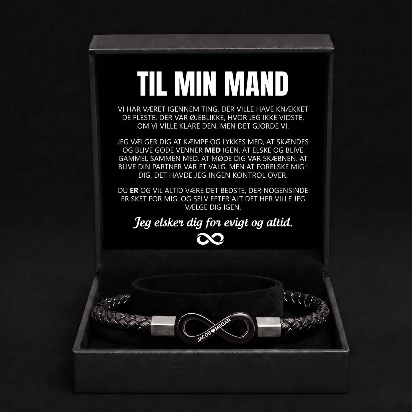 "Til Min Mand" Personligt armbånd