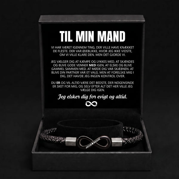 "Til Min Mand" Personligt armbånd