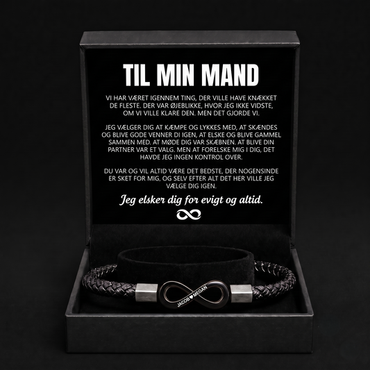 "Til Min Mand" Personligt armbånd